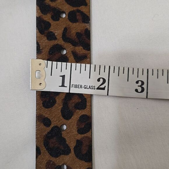 J Crew Cheetah Hair Belt (brass buckle) xs - Picture 4 of 9